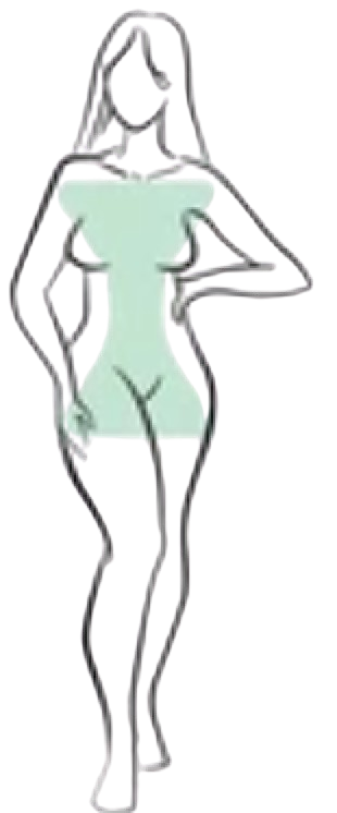 bottom hourglass body type icon